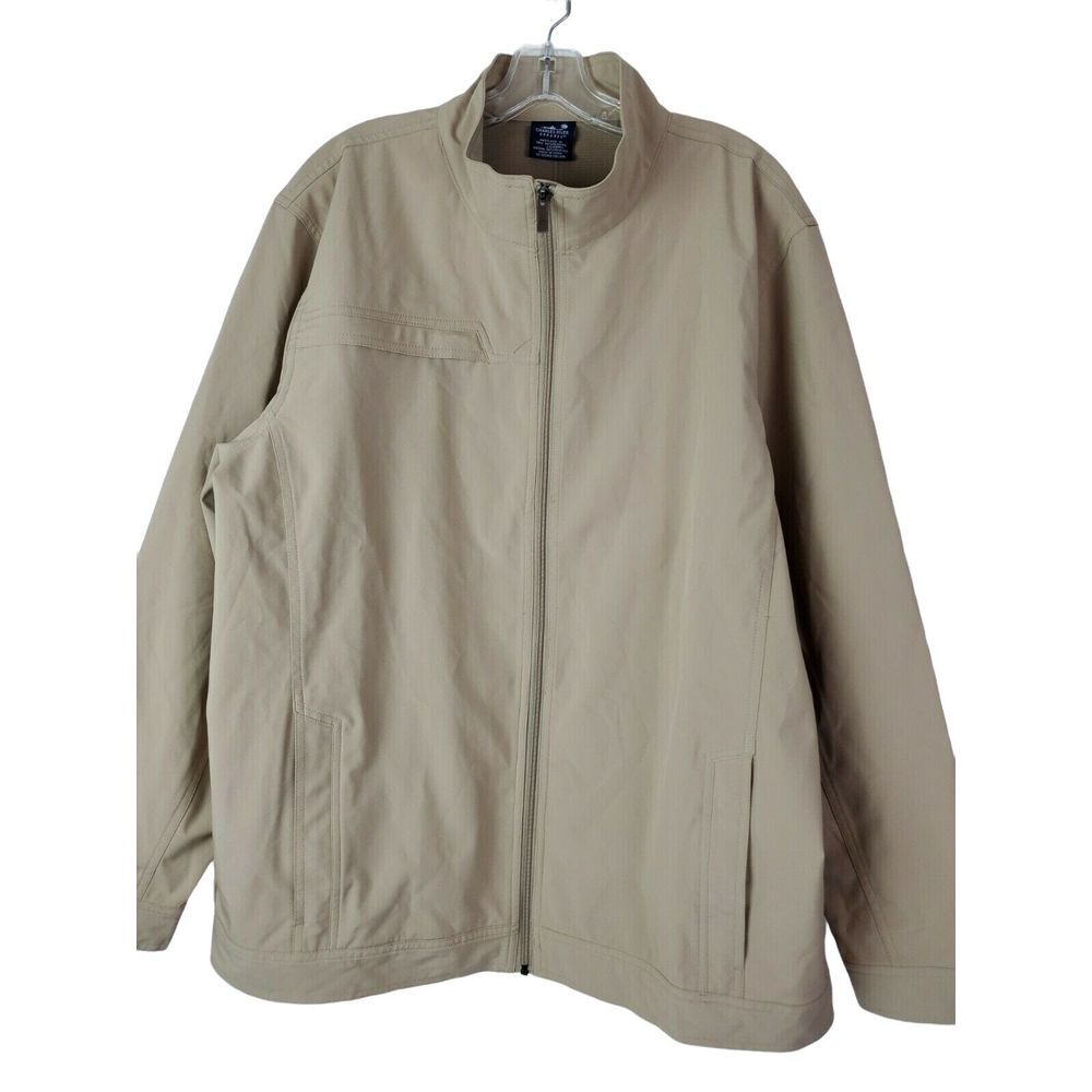 NWT Charles River Dockside Jacket Mens XL Full Zip Tan Khaki Style 9713
